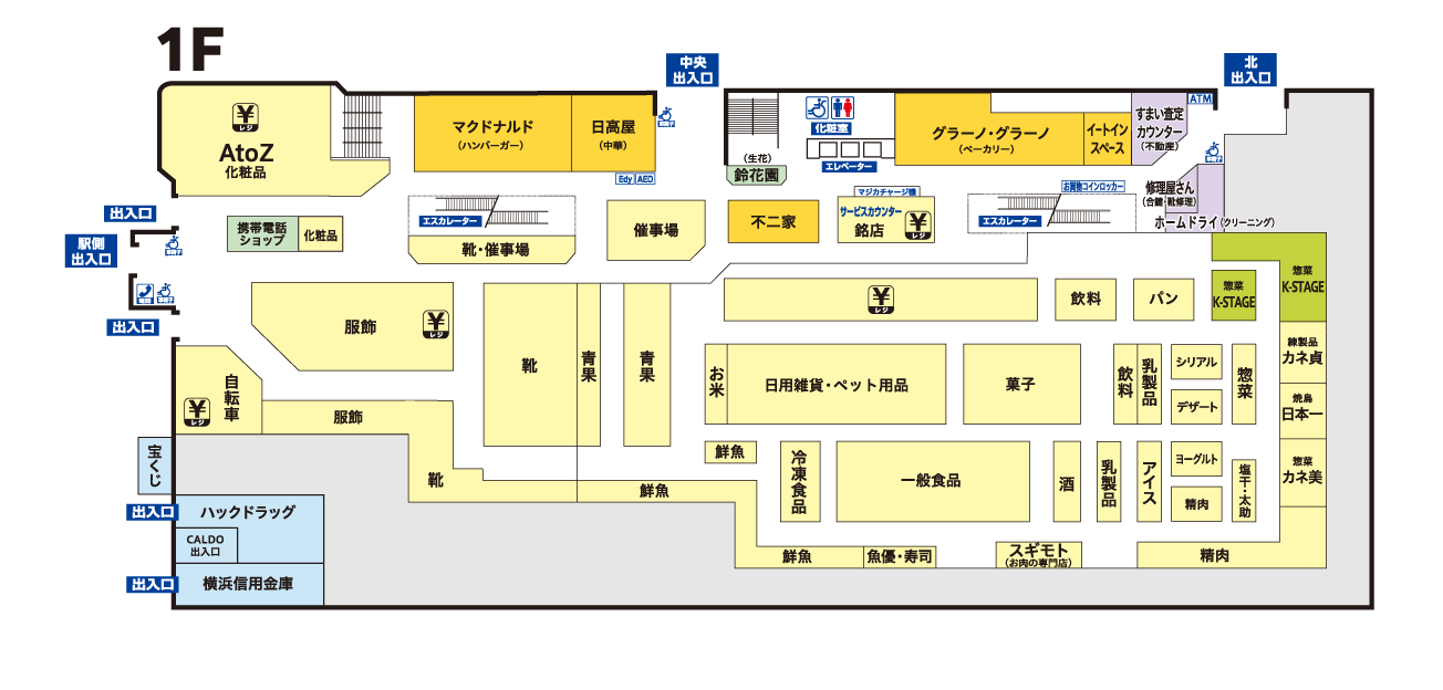 1F　毎日の食卓を彩る　食品のフロア