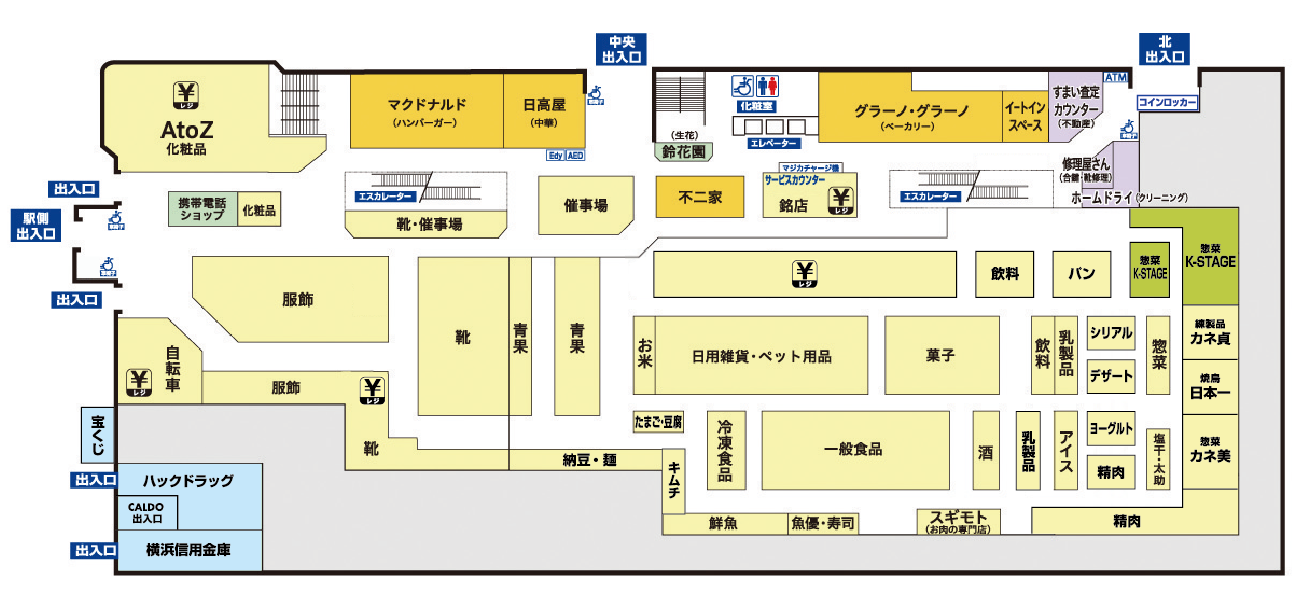 1F　毎日の食卓を彩る　食品のフロア