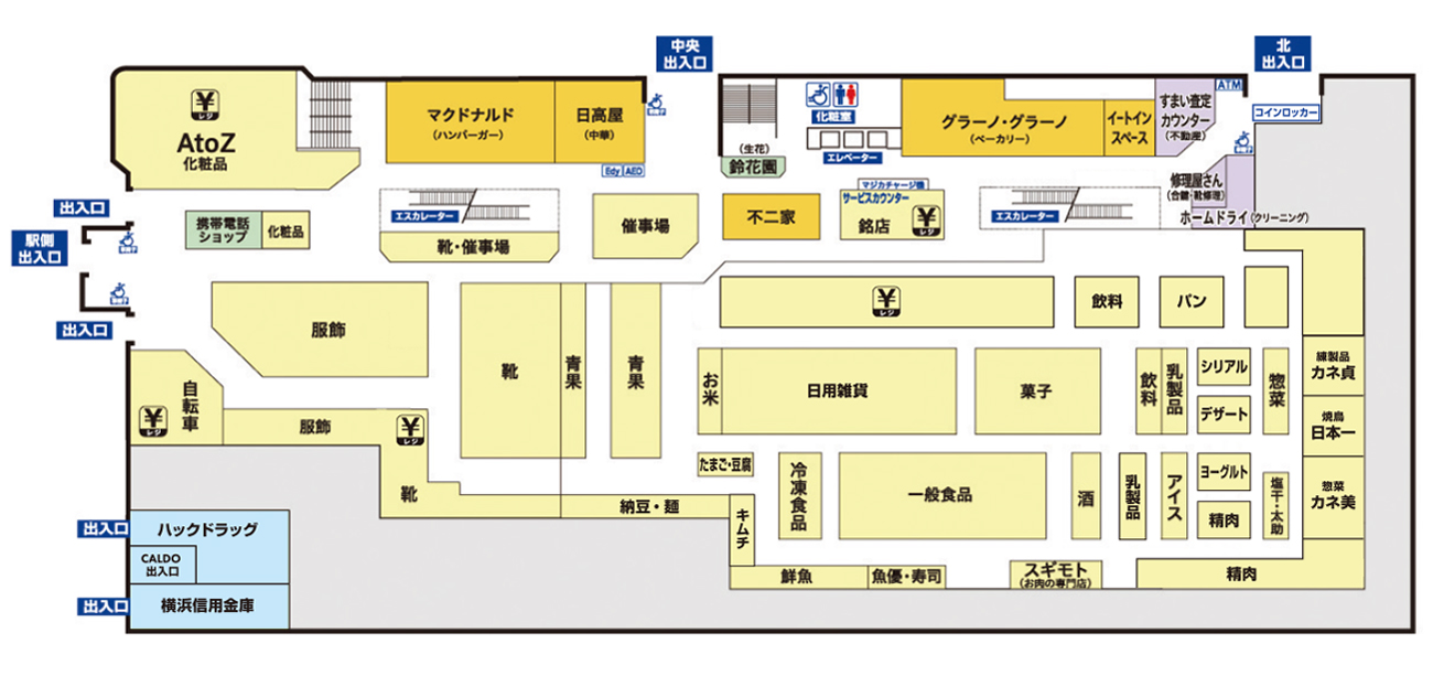 1F　毎日の食卓を彩る　食品のフロア